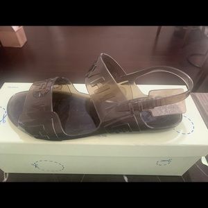 Off-White Jelly Slingback Sandals 40 (10) Grey